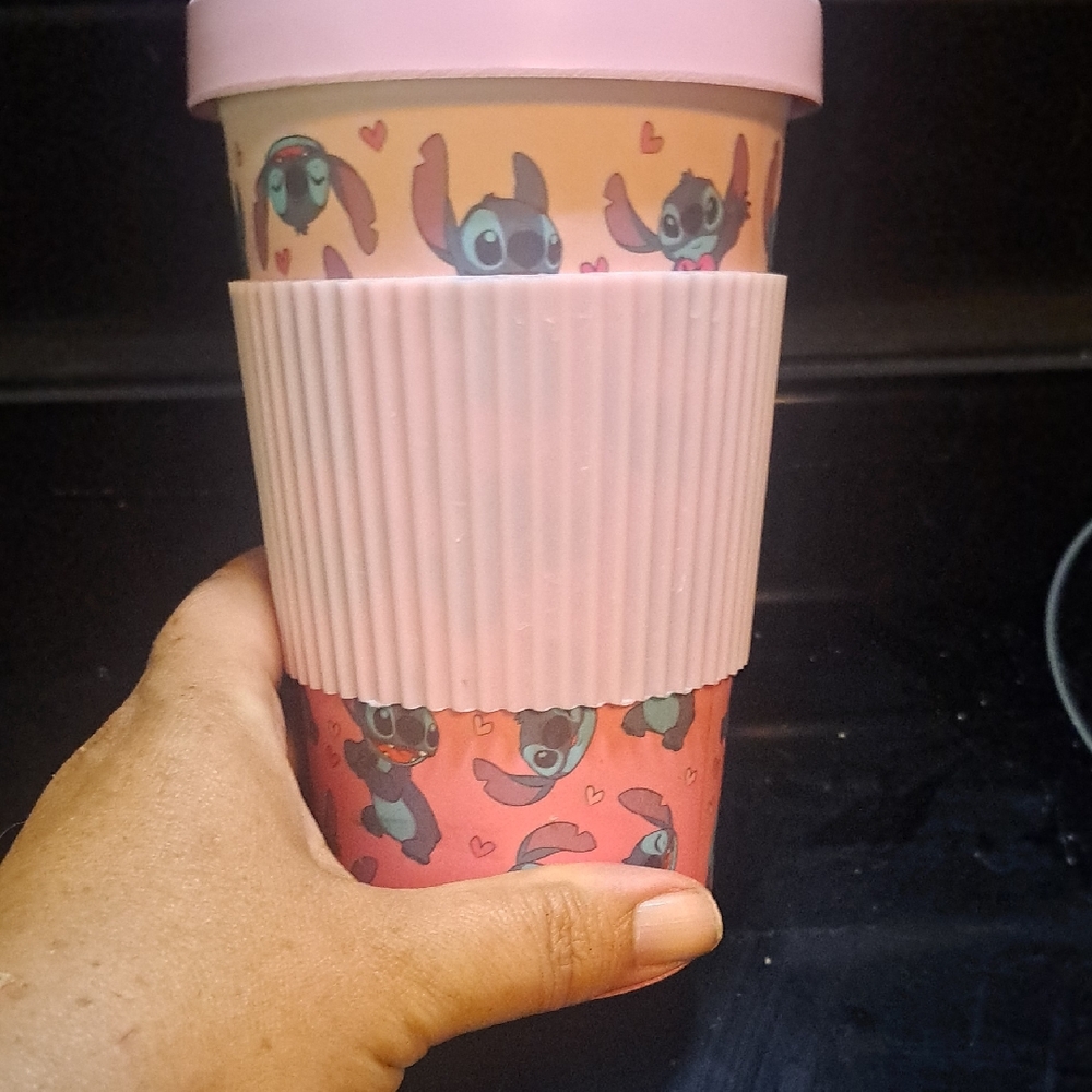 Disney Stitch Pink and Cream Travel Mug